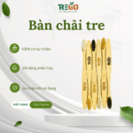 Bàn chải tre sinh học lông mềm thân thiện môi trường