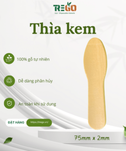 Thìa kem gỗ kích thước 75mm