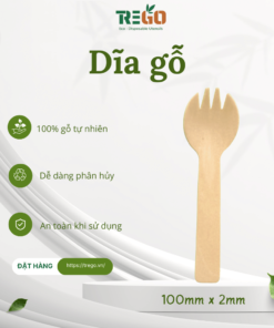 Dĩa Gỗ 100mm Dùng Một Lần