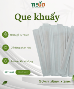 QUE KHOẮNG CAFFE BỌC GIẤY KT90 MM